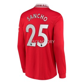 Manchester United Jadon Sancho 25 Thuis Shirt 2022-23 L/S